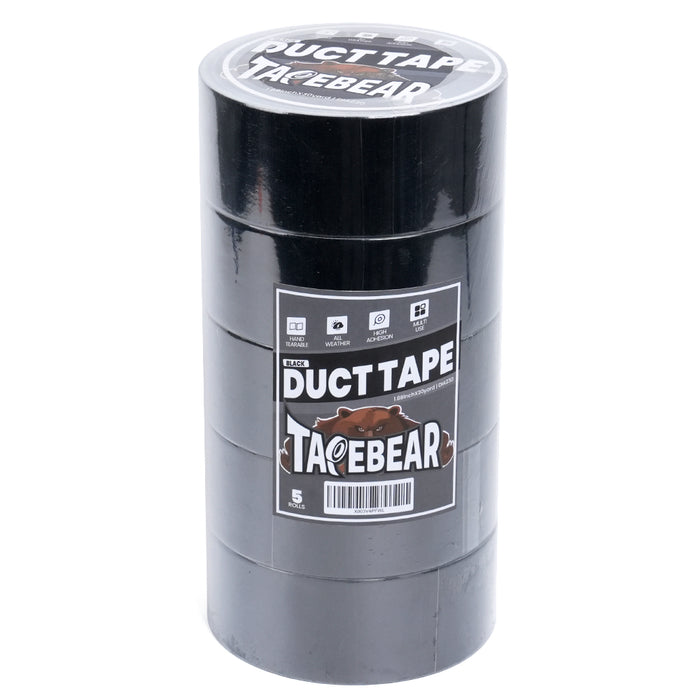 Tapebear 1.88'' x 30 yds Duct Tape, 9 mil Heavy Duty Black Duct Tape