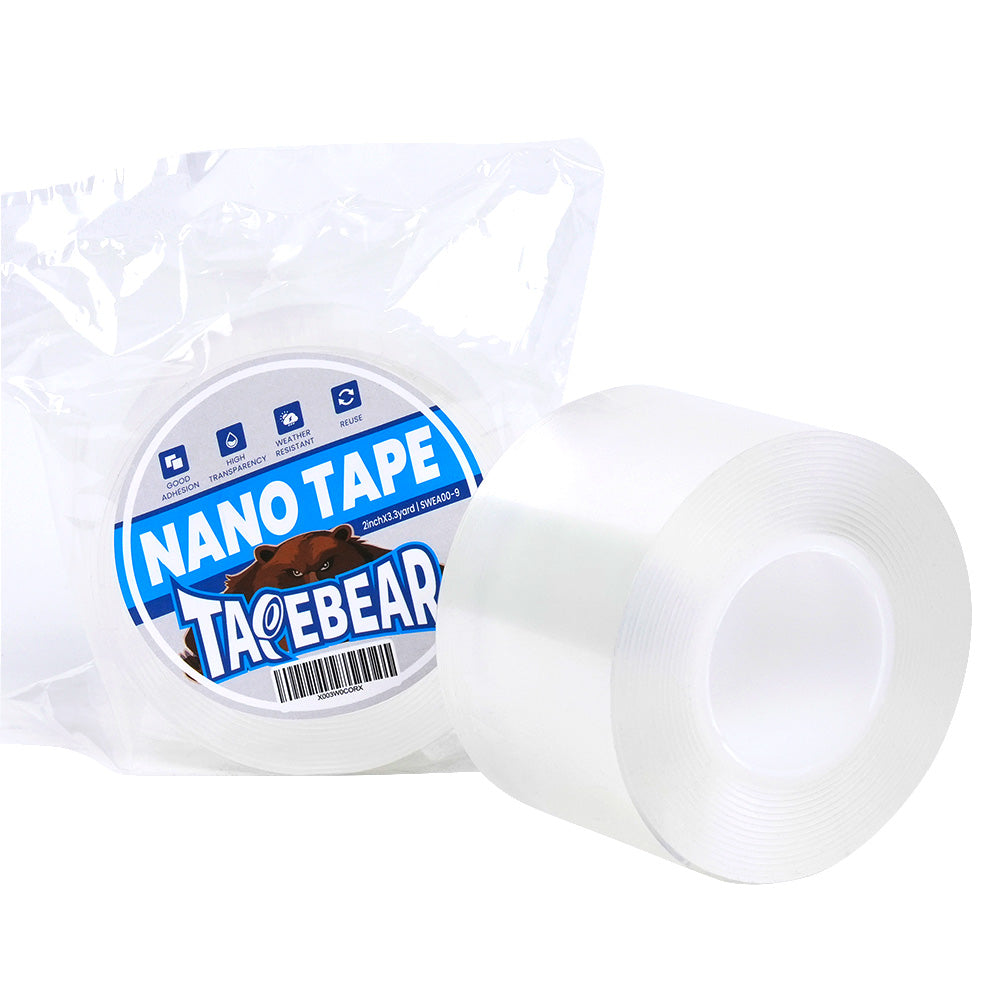 Tapebear 2'' x 3.3 yards Double Sided Heavy Duty Nano Tape, 39 mil Mul — TAPEBEAR