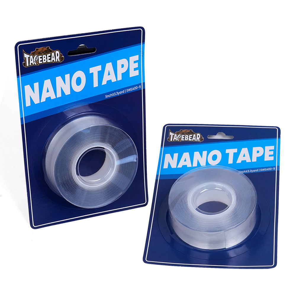 Tapebear 1'' x 3.3 yards Double Sided Heavy Duty Nano Tape, 39 mil Mul — TAPEBEAR